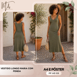 Vestido Longo Maria com Fenda