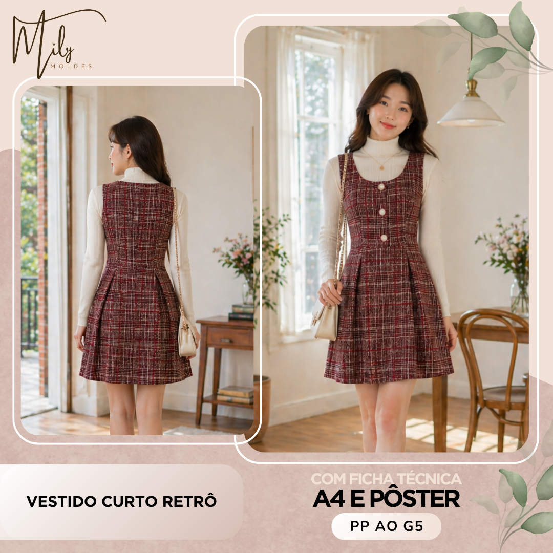 Vestido Curto Retrô