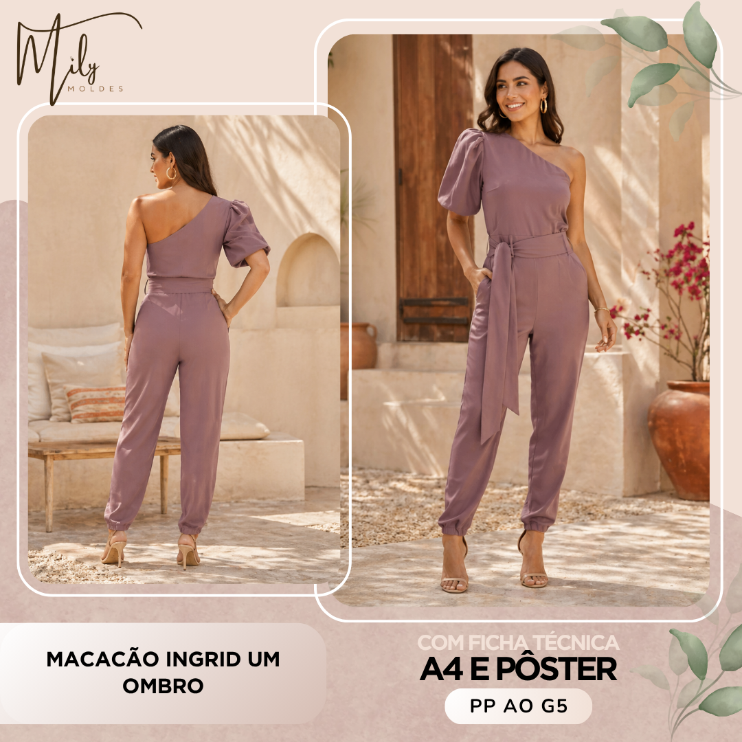 Macacão Ingrid um Ombro