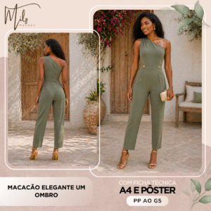 Macacão Elegante um Ombro