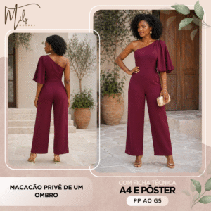 Macacão Privê de um Ombro