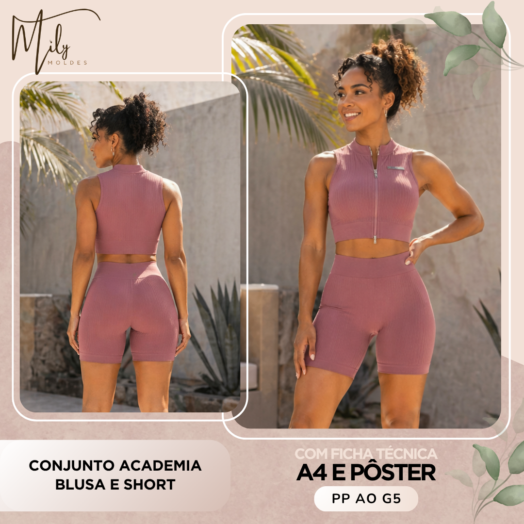 Conjunto Academia Blusa e Short