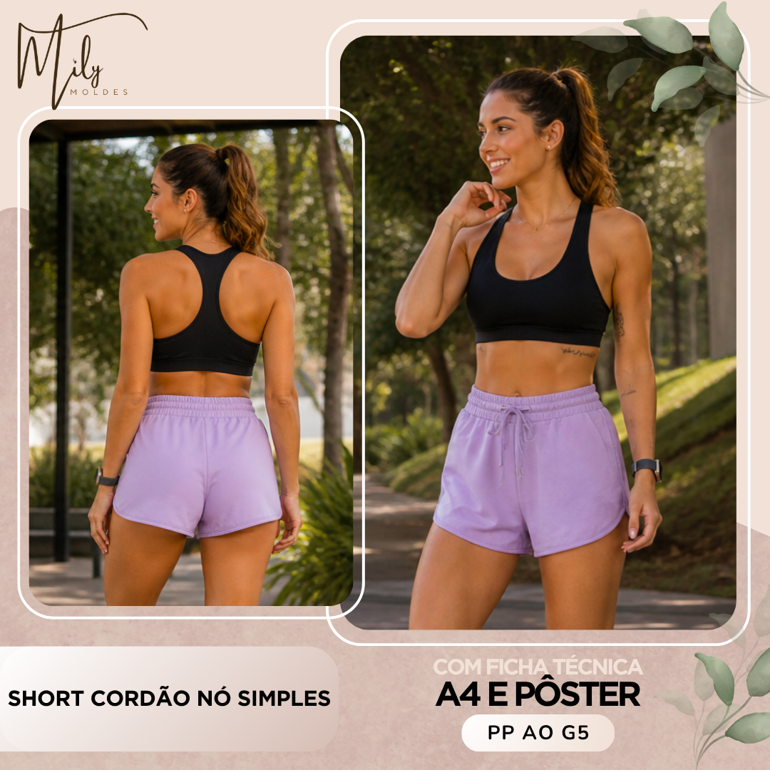 Short Cordão Nó Simples