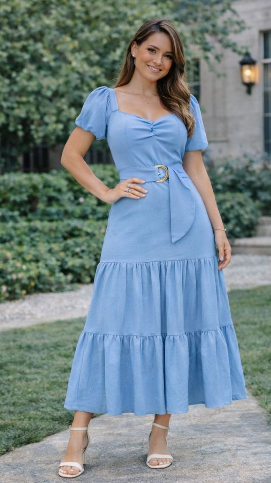 Vestido Crepe com Decote - Imagem 2