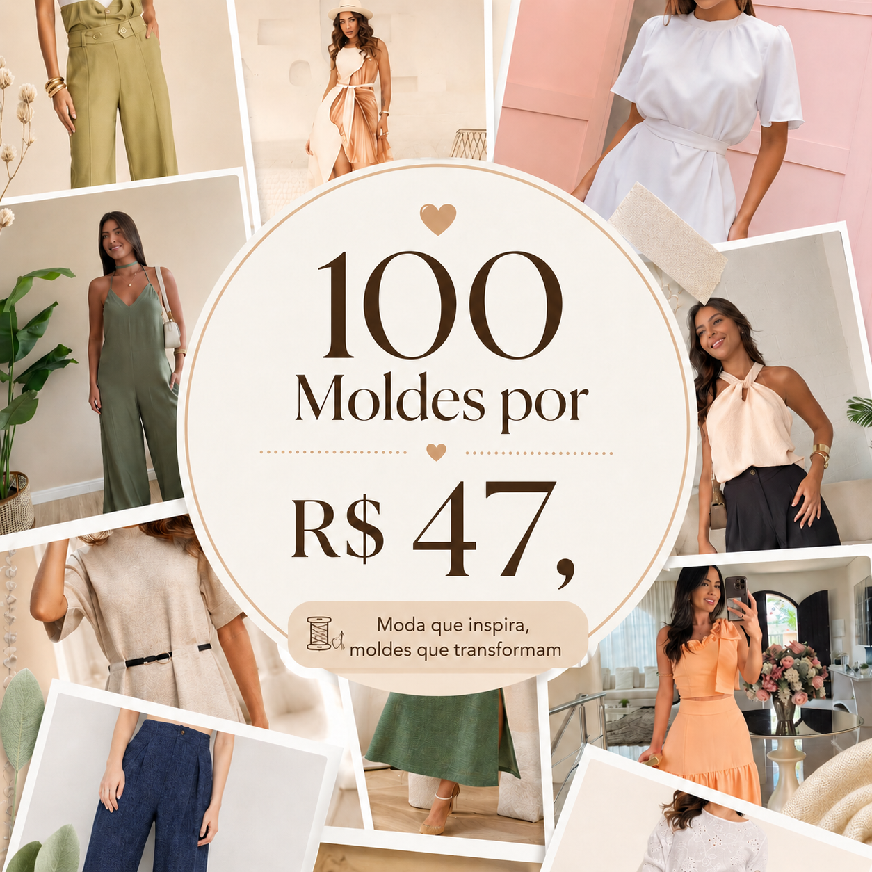 Pacote com 100 Moldes Femininos